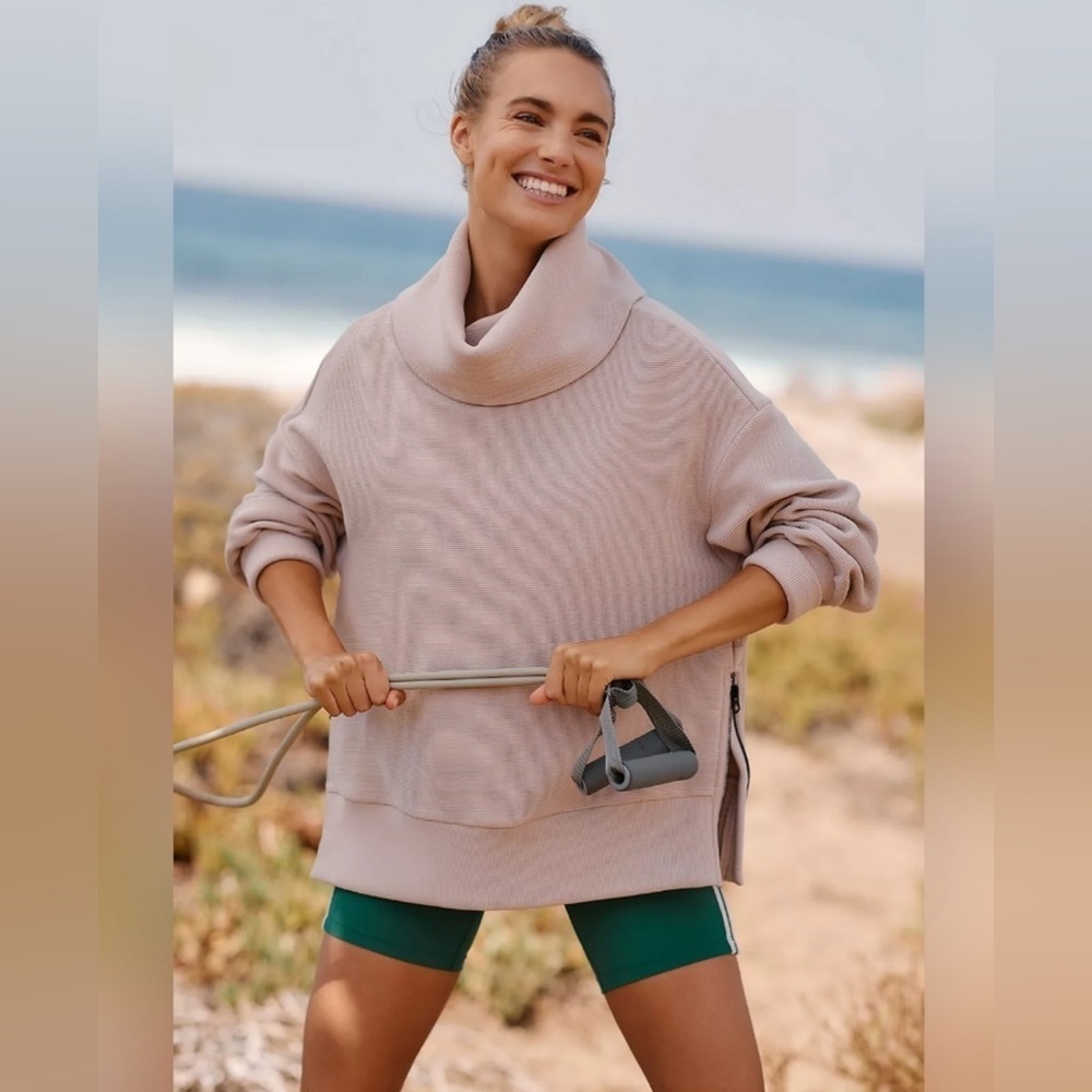 NEW Varley Milton Sweater in Mushroom XS